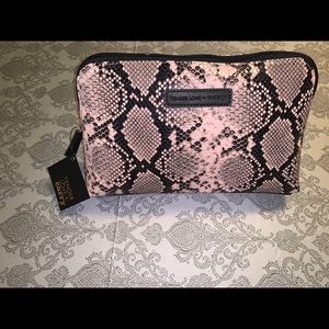 Snake skin travel make up bag